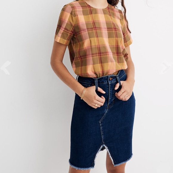 Denim Pegged Skirt Bellhaven Wash Cutout Edition - Picture 2 of 4